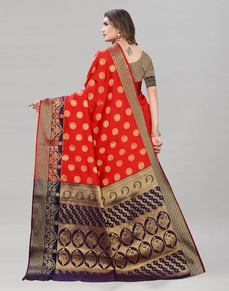 Red Banarasi Saree