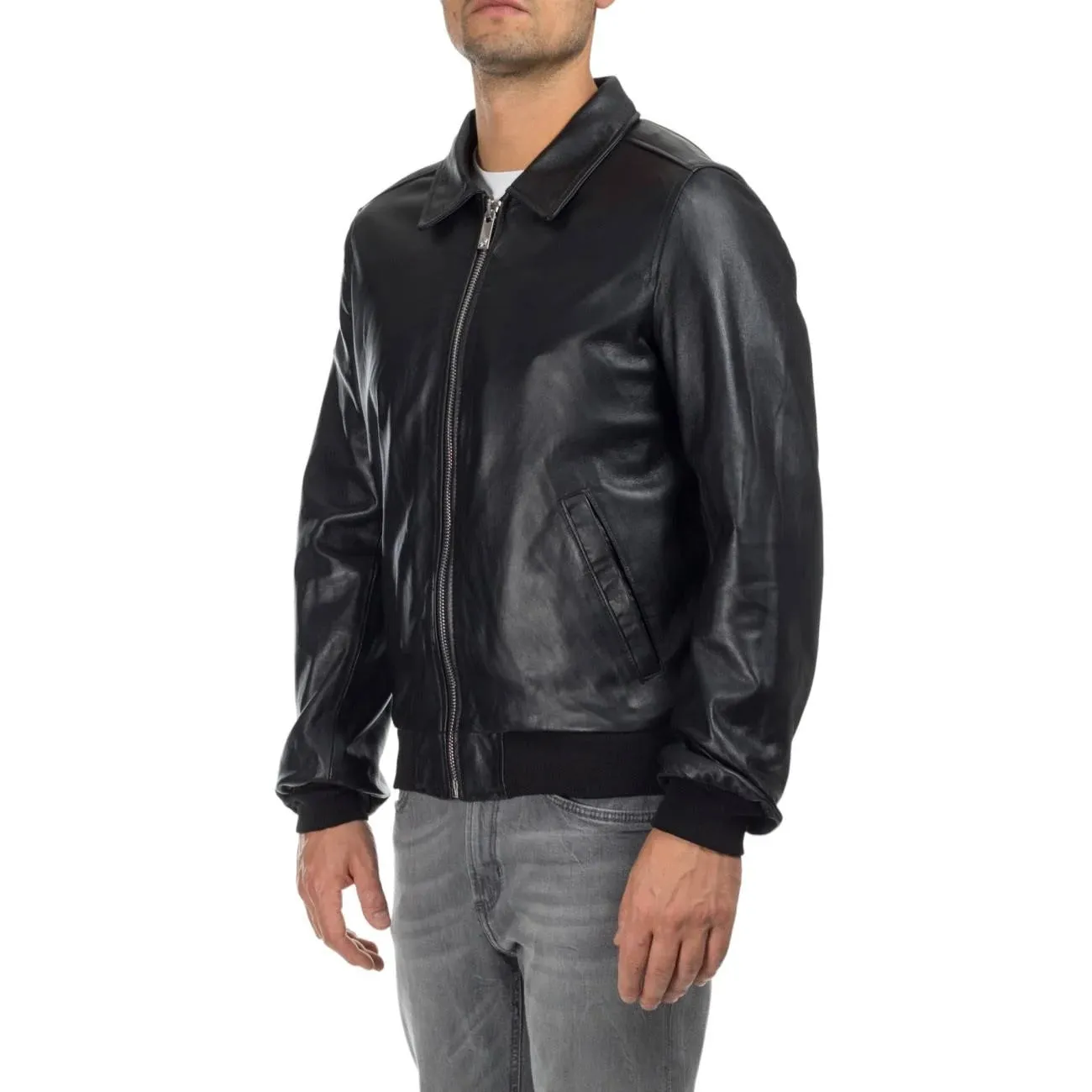 Richmond X black genuine leather jacket