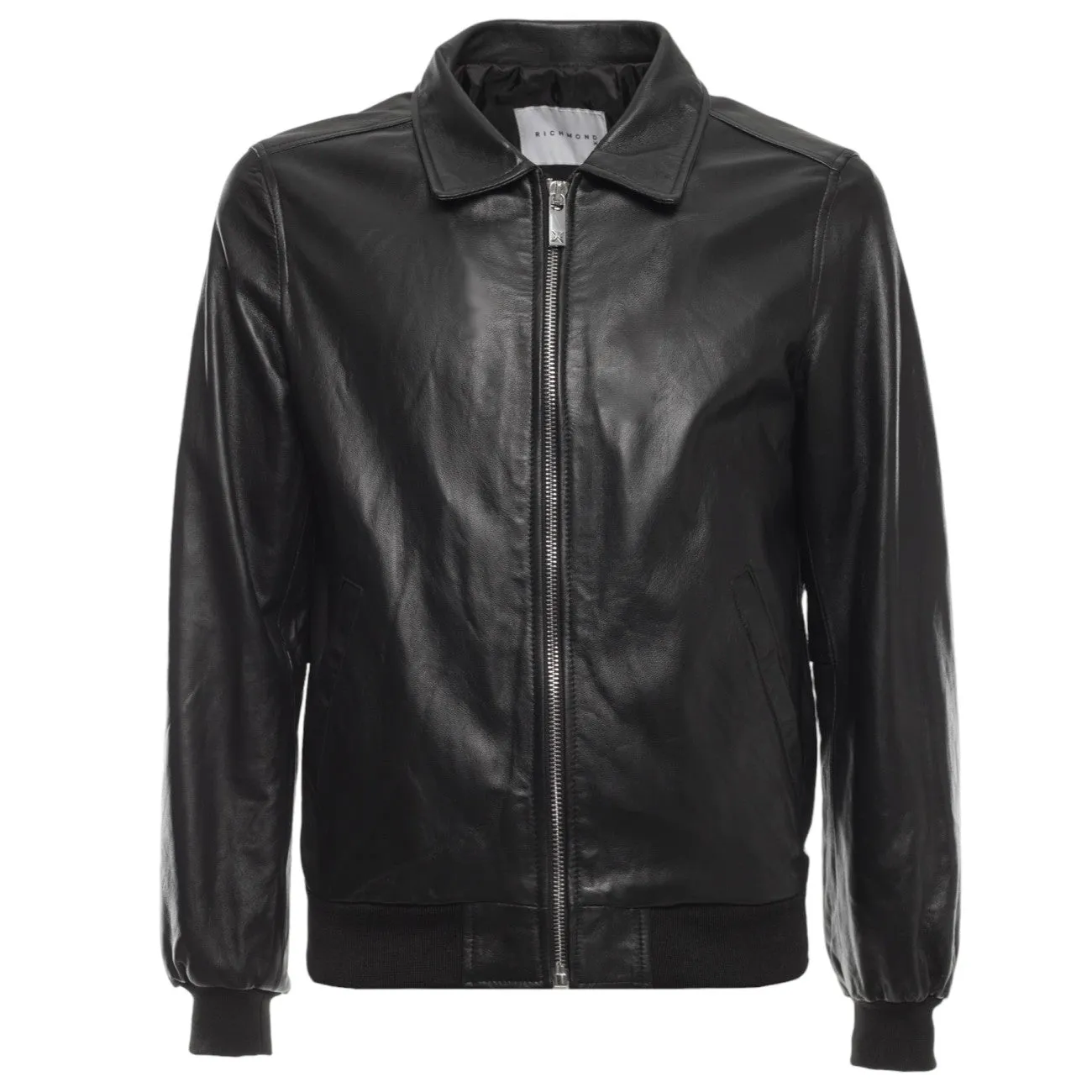 Richmond X black genuine leather jacket