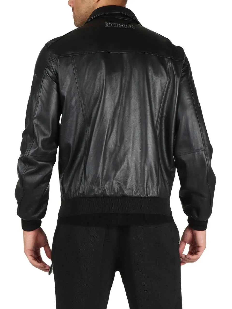 Richmond X black genuine leather jacket