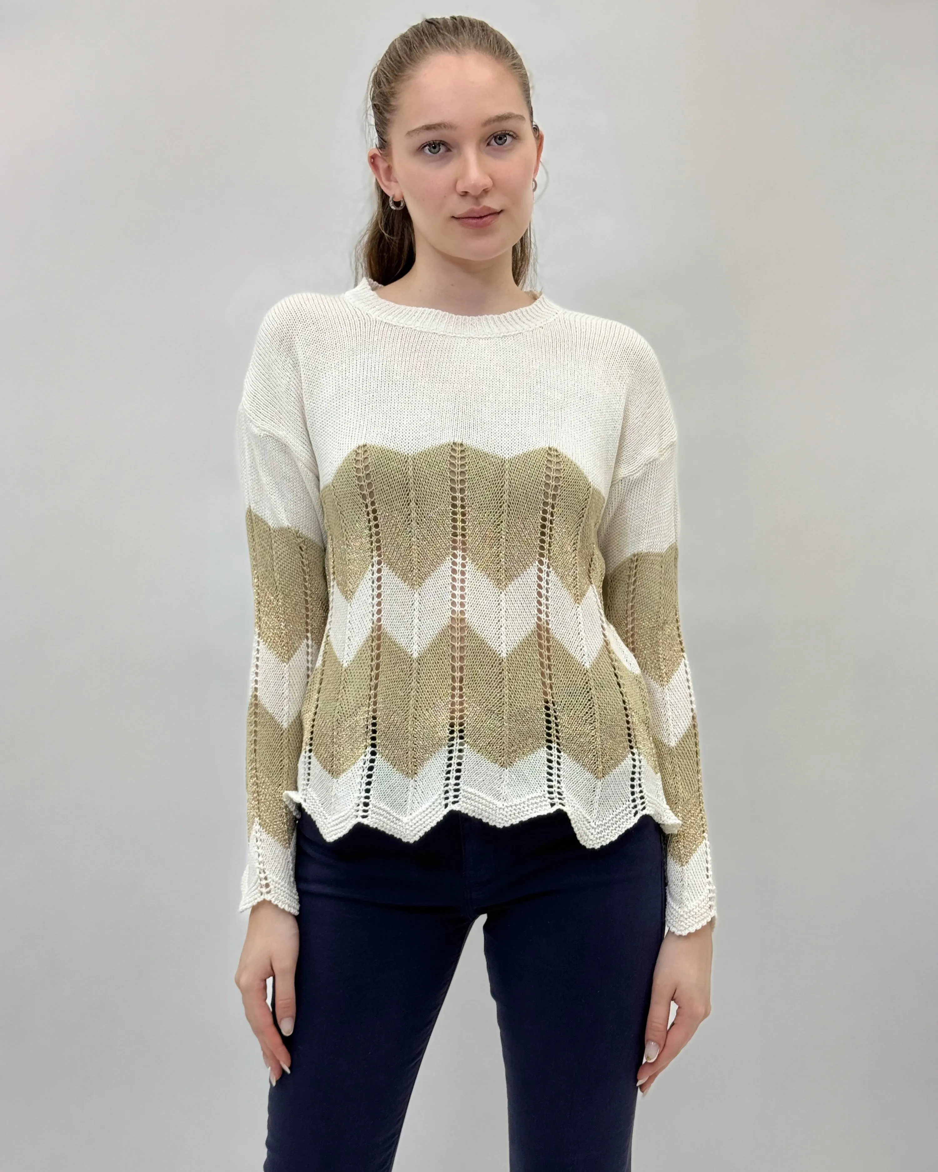 Shimmering Pullover with Lurex Details