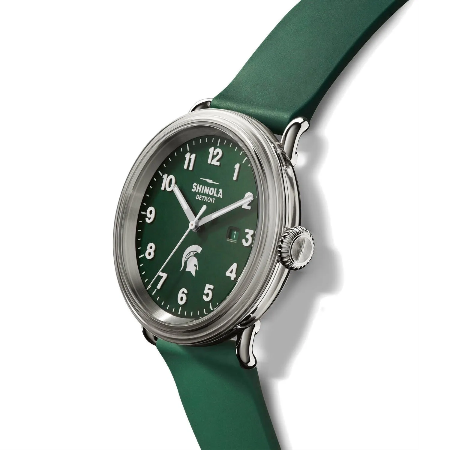 Shinola 43MM Detrola Spartan Green Watch - S0120183163 - Michigan State