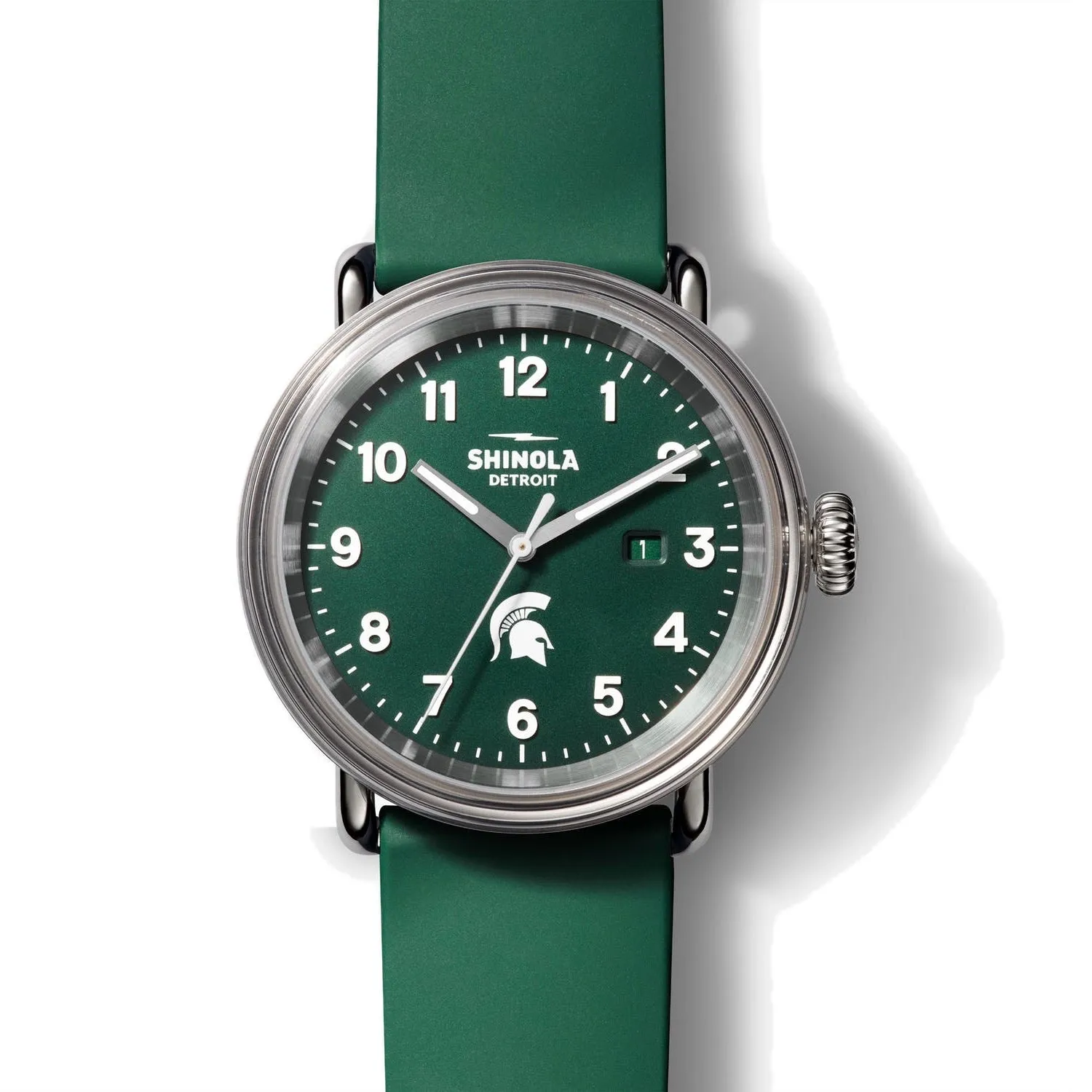 Shinola 43MM Detrola Spartan Green Watch - S0120183163 - Michigan State