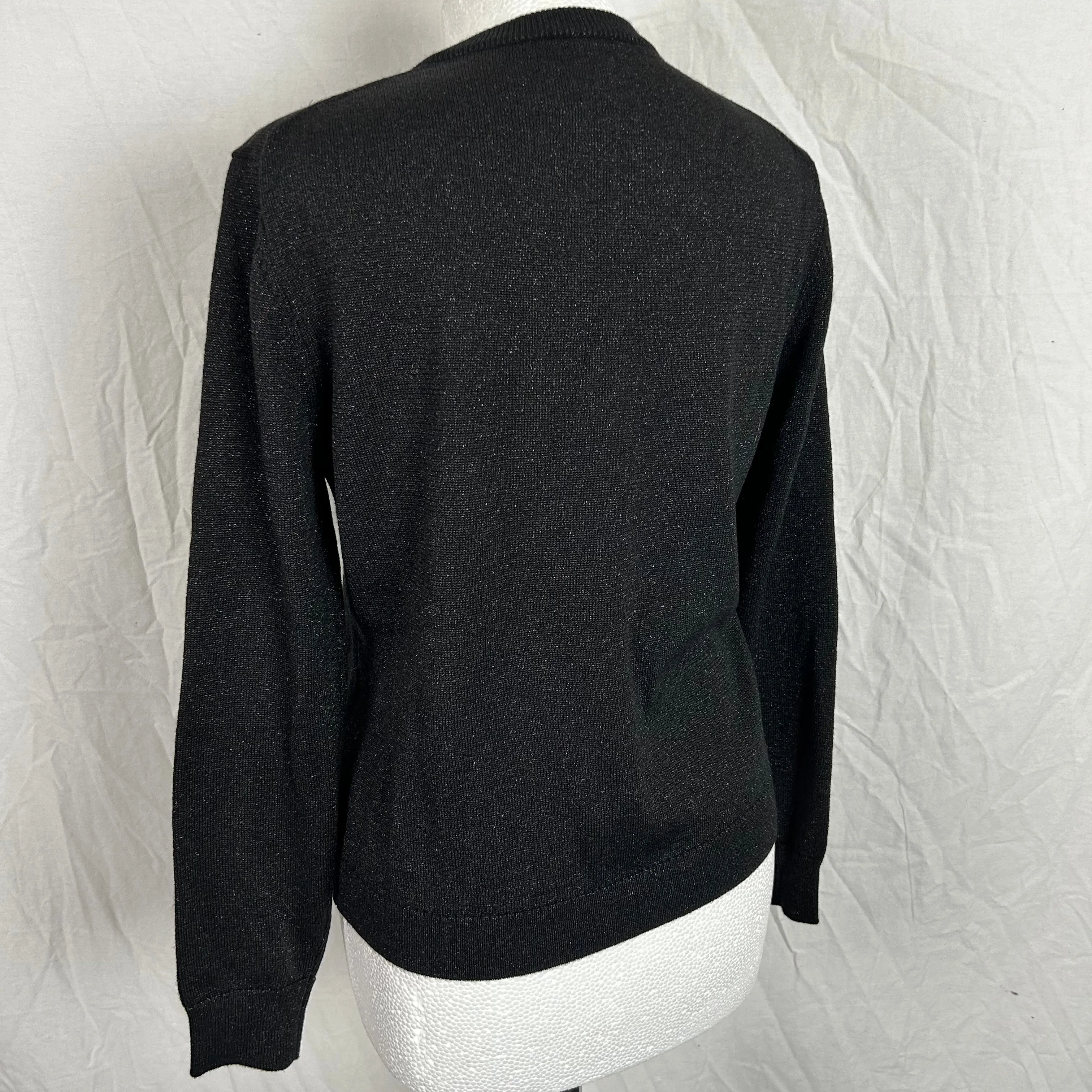 Shrimp black frog motif cardigan - size M