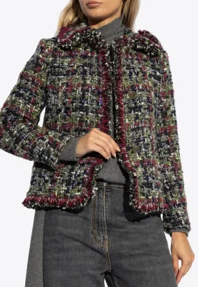 Single-Breasted Bouclé Blazer