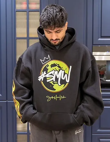 SMW FLAMES : SIDHU MOOSE WALA HOODIE MADE BY THE ORIGINAL MAKERS .