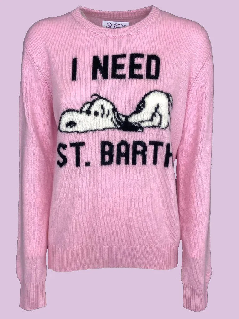 SNOOPY embroidered pullover - DONNA ROSA