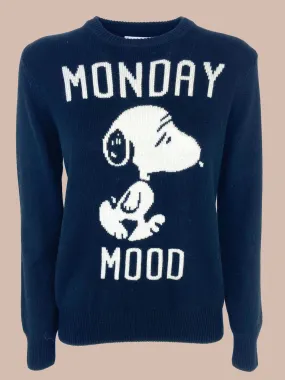 Snoopy Monday Mood Blue Donna Pullover