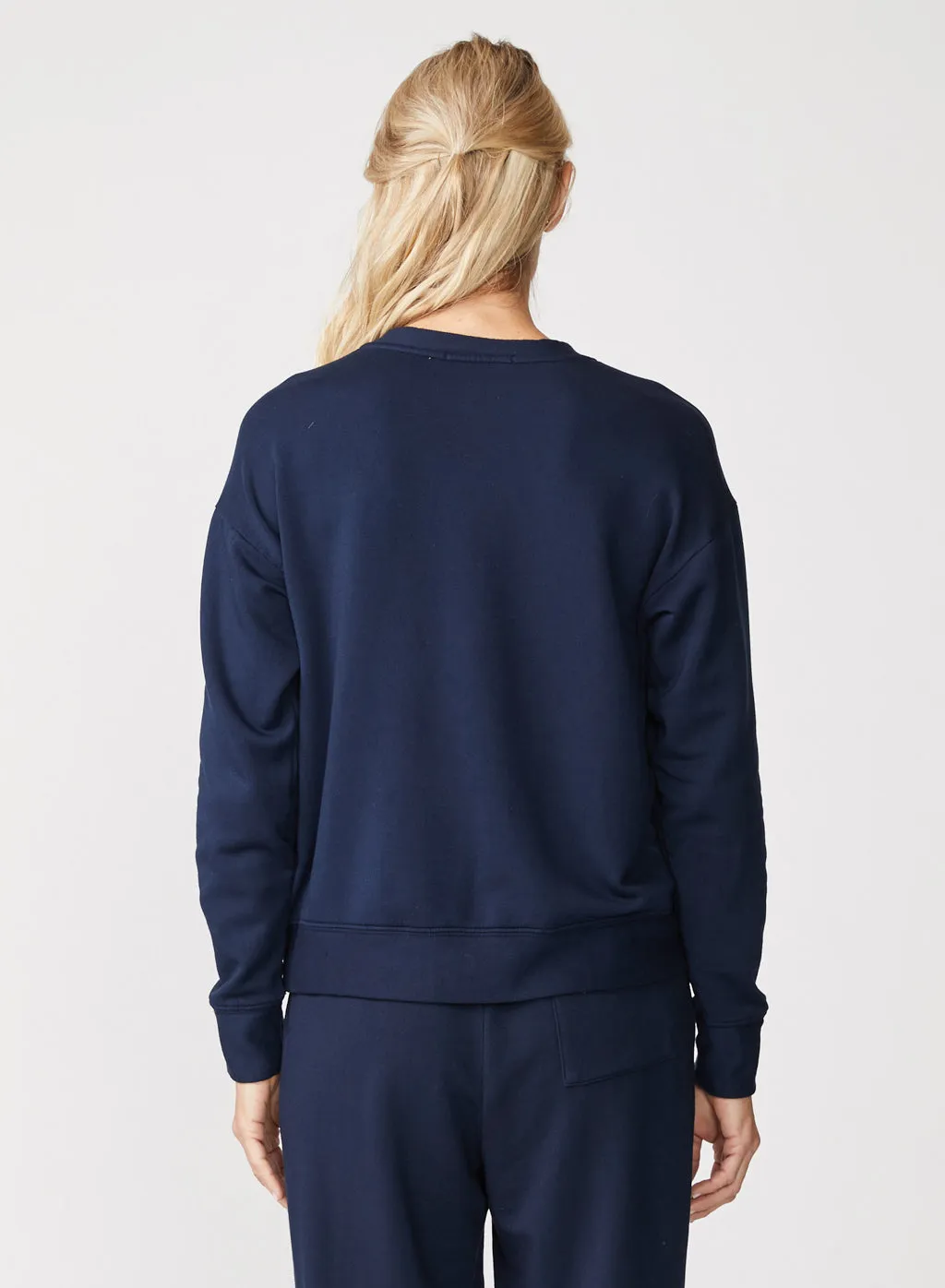 Soft Fleece Crewneck Sweatshirt, New Navy