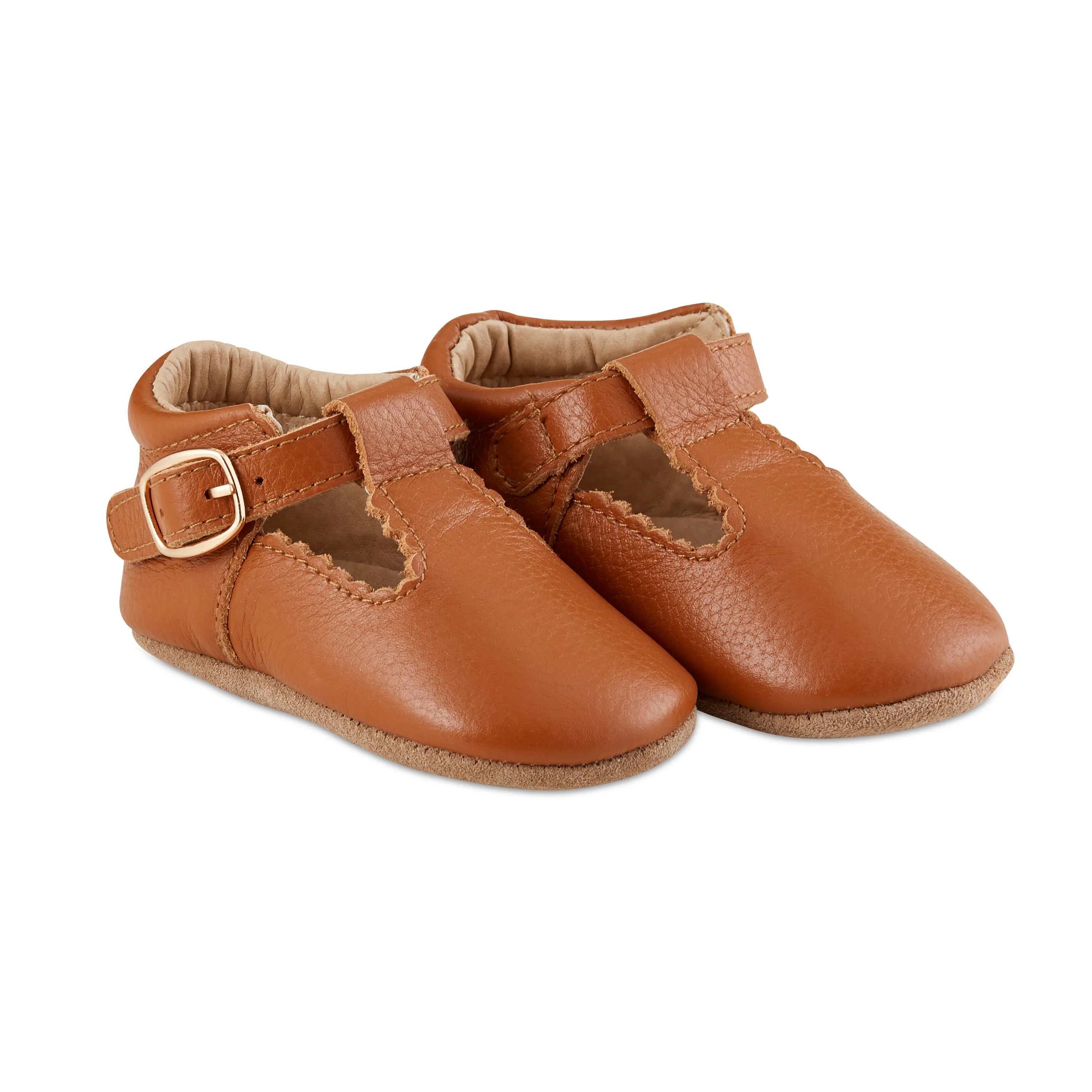 Soft-Sole Leather Mary Jane Moccasins - TAWNY - Shop Now!