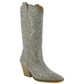 Sparkling Western Boots - Airder Girl Leather Block