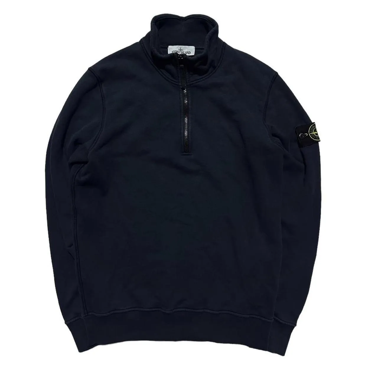 Stone Island Blue Quarter Zip Pullover