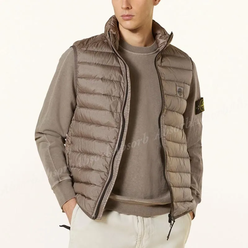 Stone Island plain logo vests and gillets