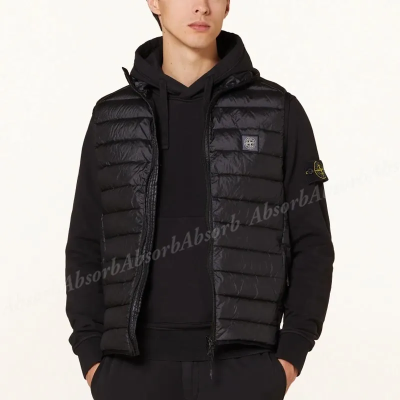 Stone Island plain logo vests and gillets