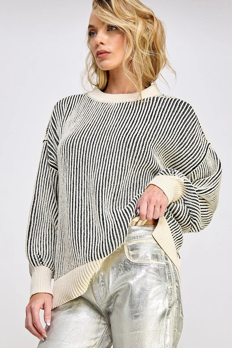 Striped sweater online