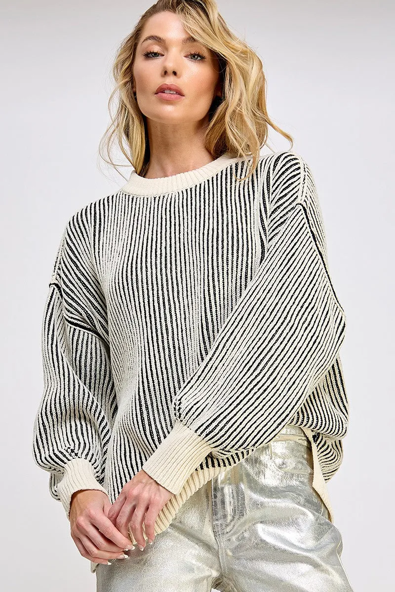 Striped sweater online