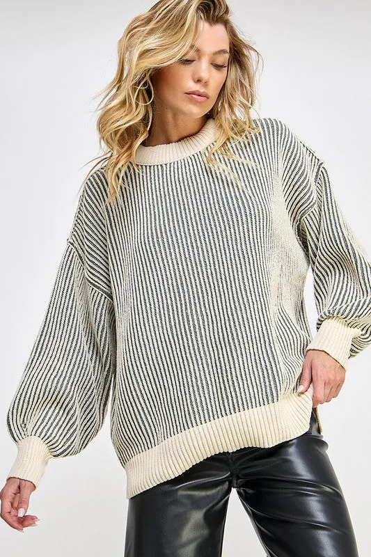 Striped sweater online