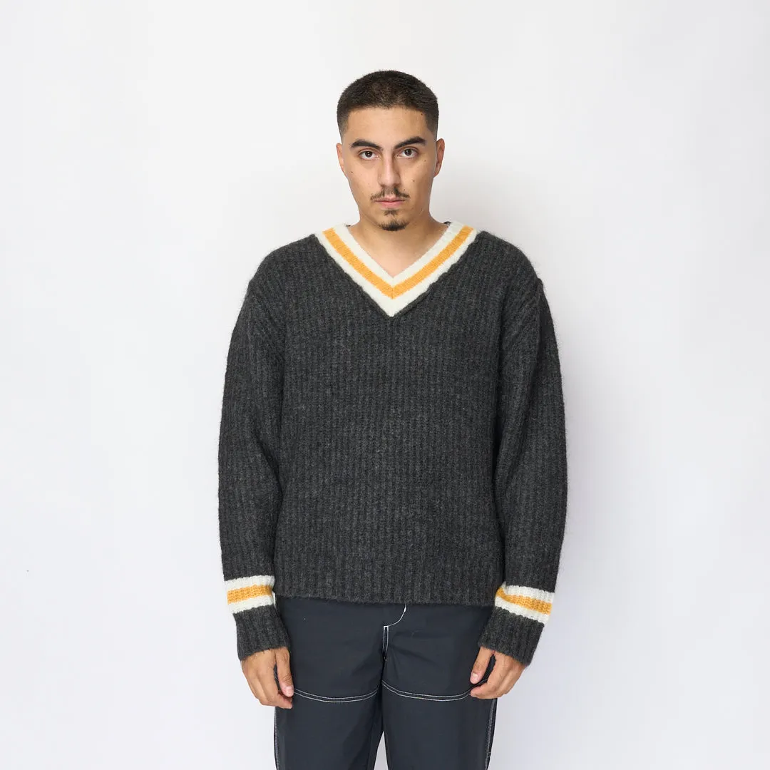 Stussy - Mohair Tennis Sweater (Charcoal)