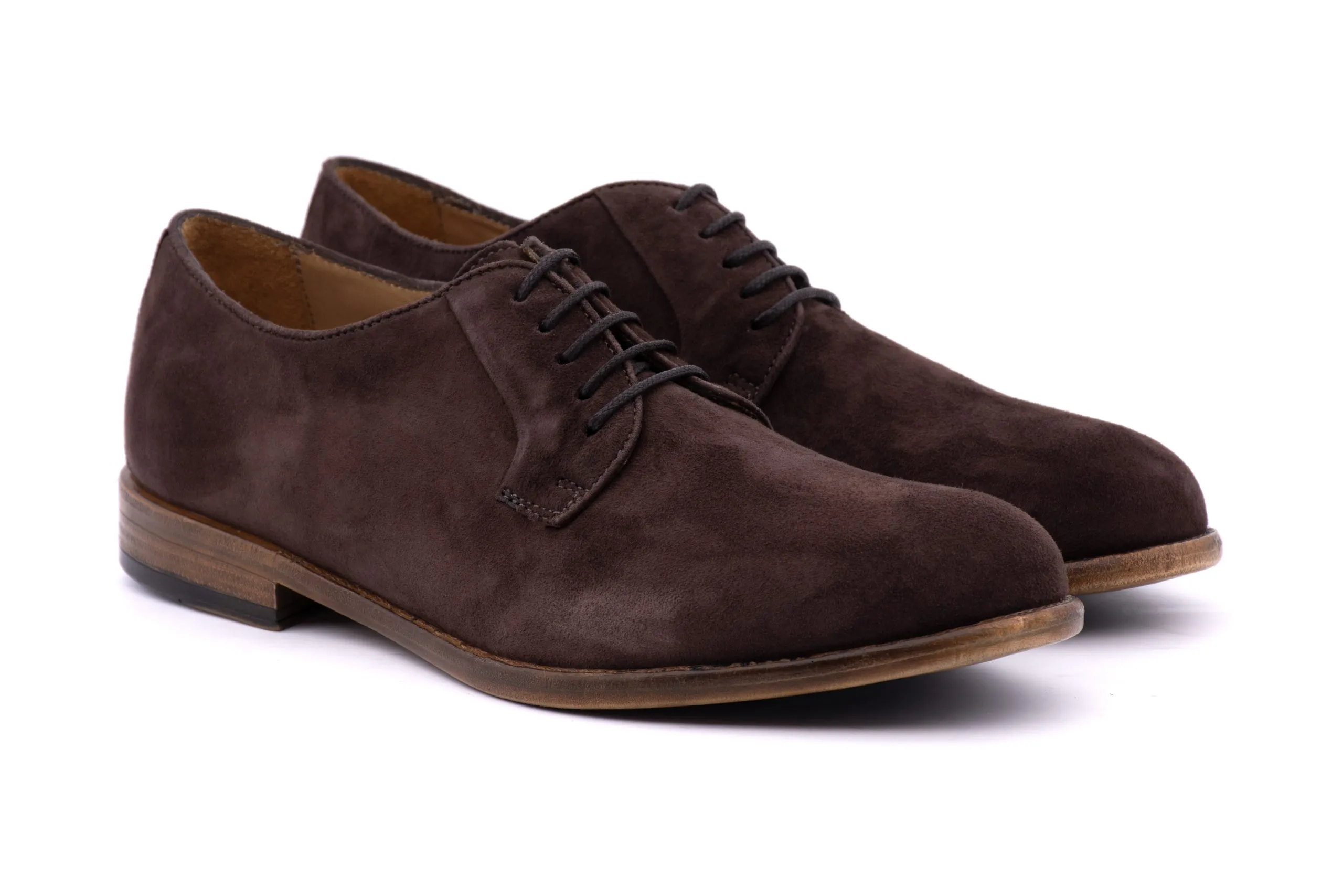 Suede derby shoes