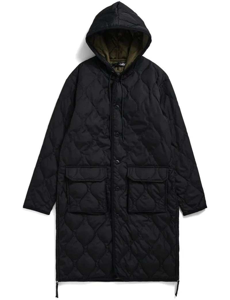 Taion Military Hoodie Down Coat Black