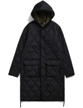 Taion Military Hoodie Down Coat Black