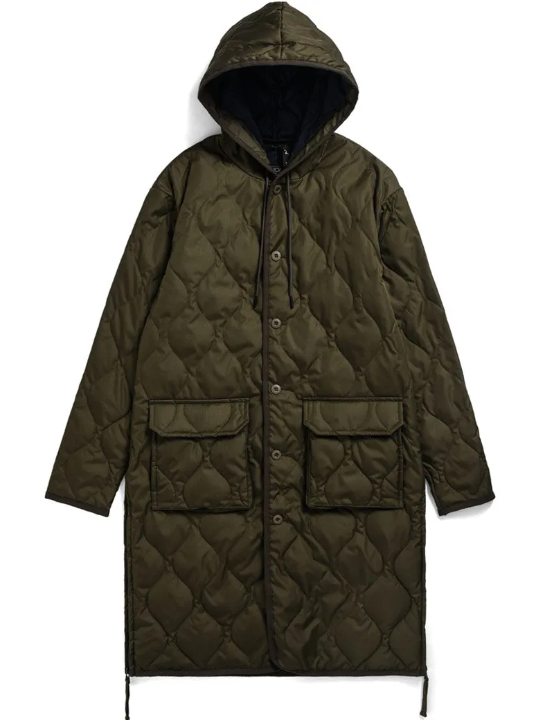 Taion Military Hoodie Down Coat Dark Olive