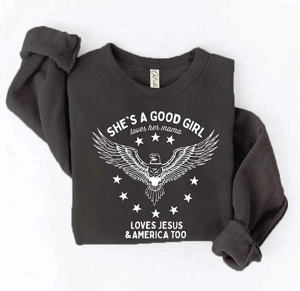 The OC Black Graphic Sweatshirt: Good Girl