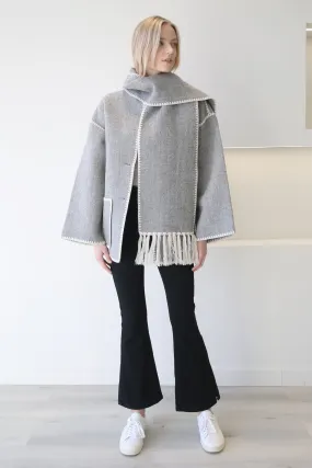 Toteme Gray Scarf Jacket - Buy Now, Limited Stock!