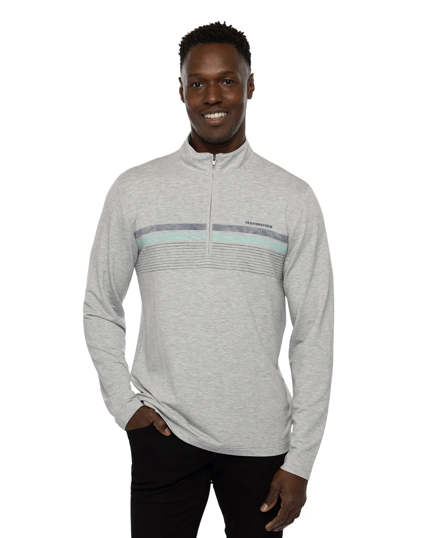 Travis Mathew Lime Twist 1/4 Zip Pullover