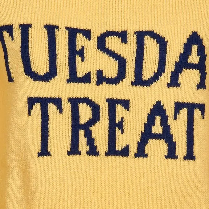 Tuesday Treat Wool Pullover for Women - Yellow