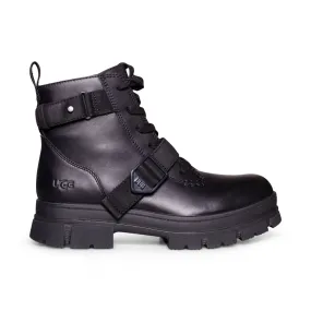 UGG Ashton Lace Up Boots - Black Women's