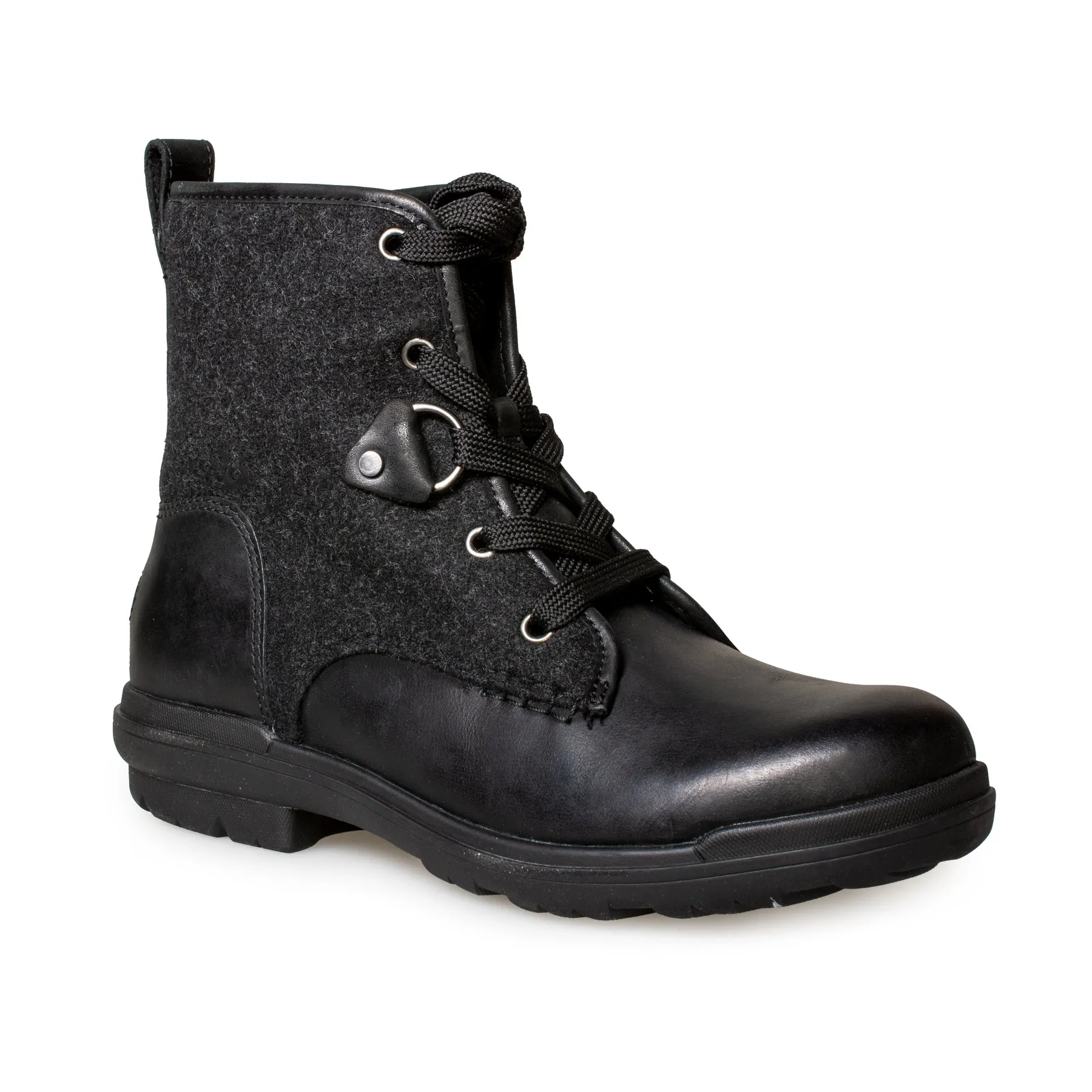 UGG black lace Hapsburg leather boots for women