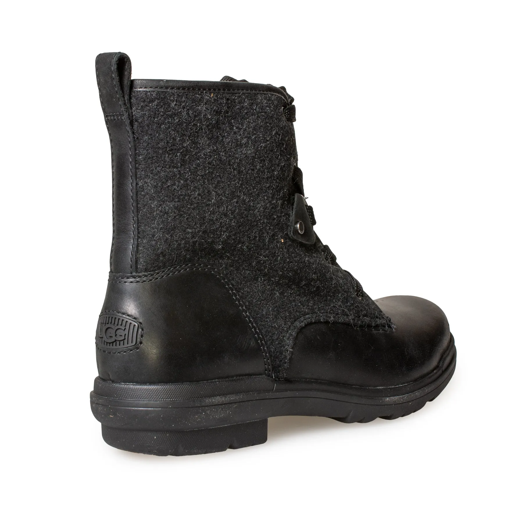 UGG black lace Hapsburg leather boots for women