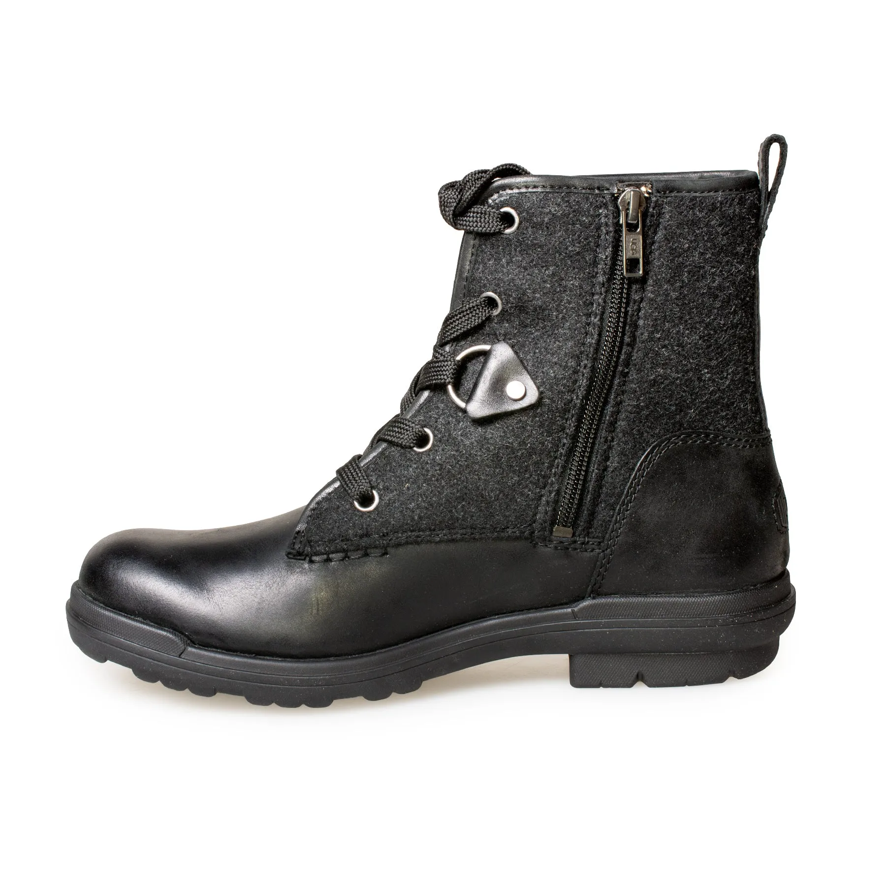 UGG black lace Hapsburg leather boots for women