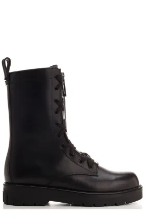 Valentino Lace-Up Combat Boots