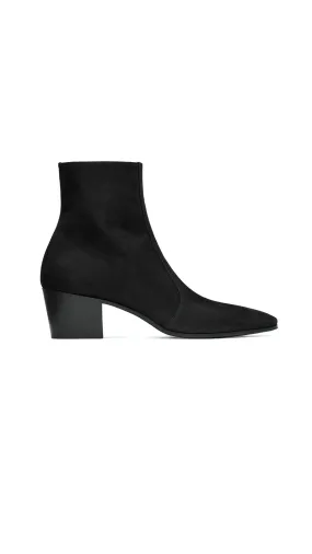 Vassili Black Suede Zip Boots