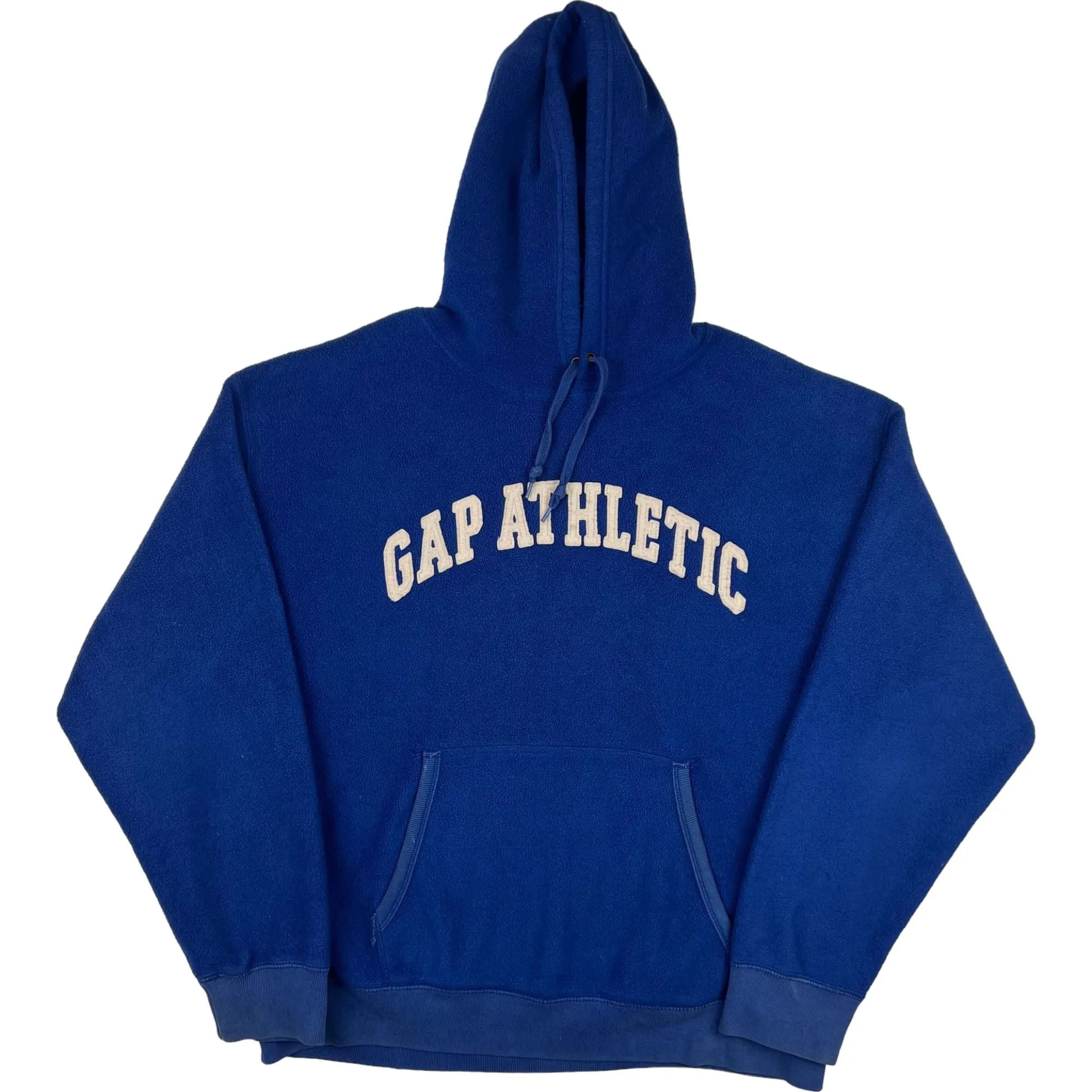 Vintage GAP Athletic Pullover Fleece Hoodie Blue