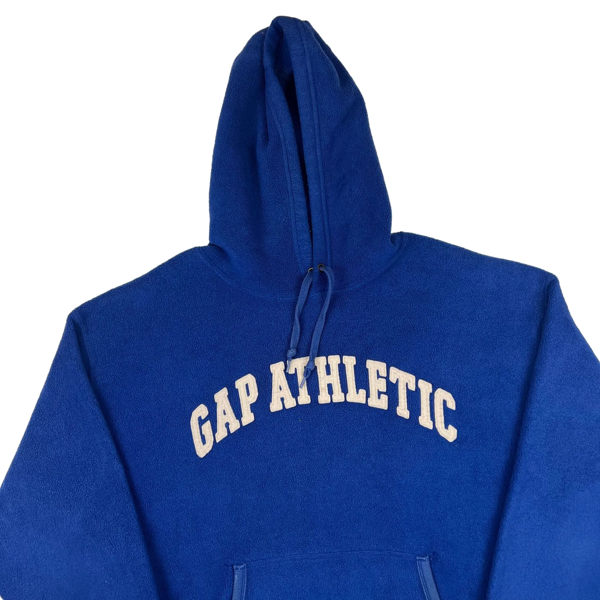 Vintage GAP Athletic Pullover Fleece Hoodie Blue