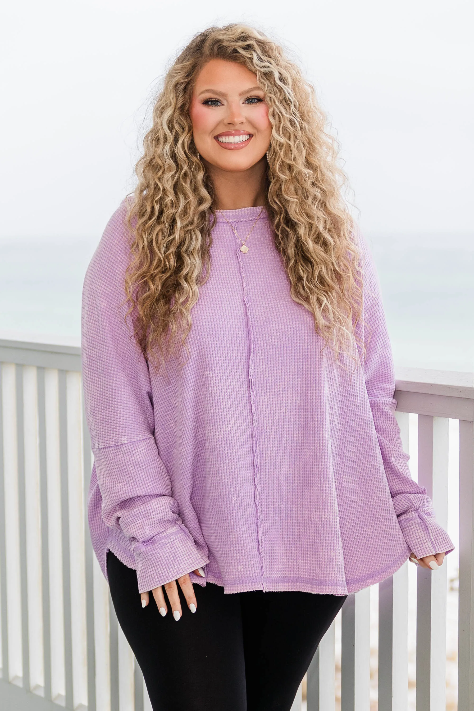 Waffle Pullover, Lavender - Buy Now