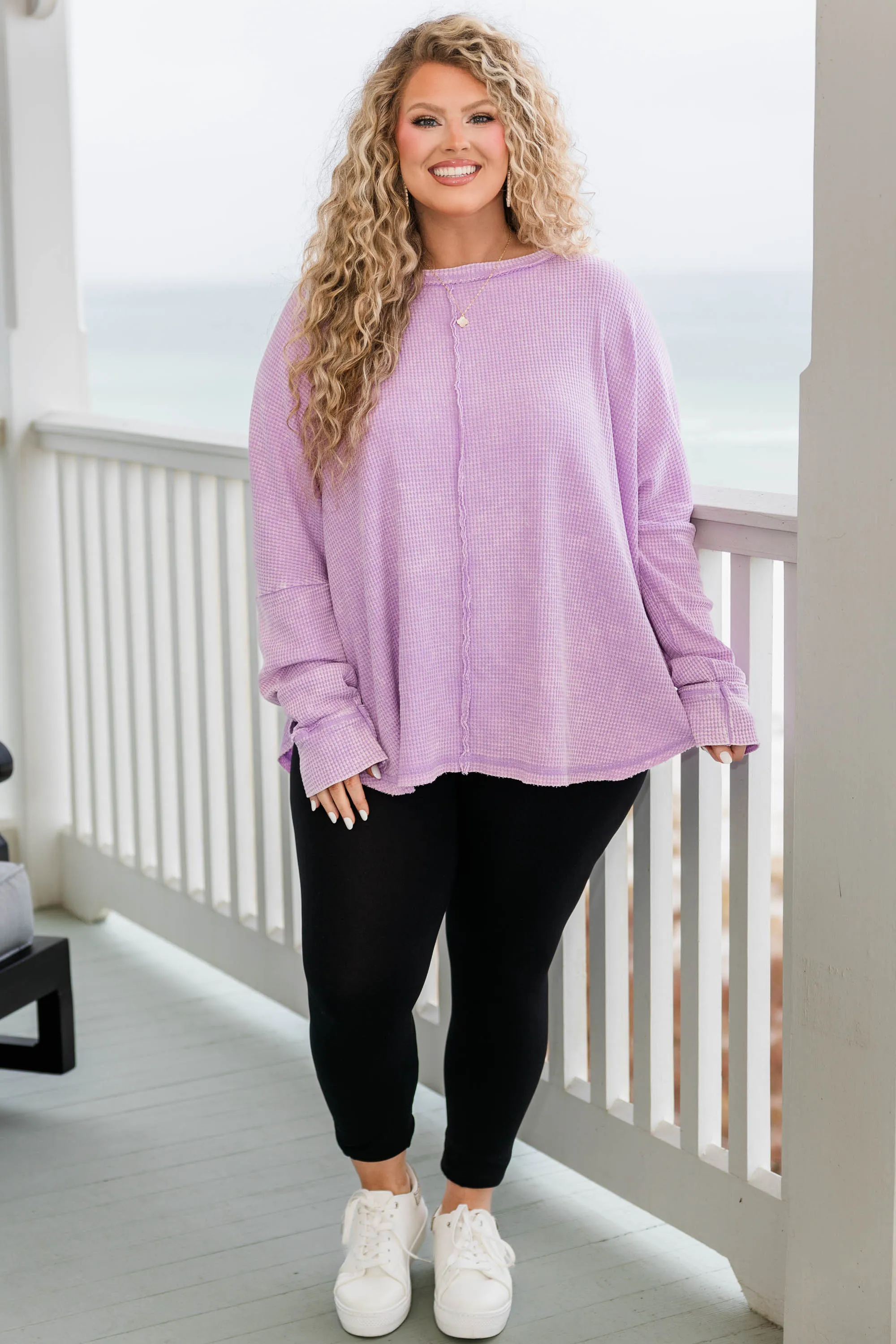 Waffle Pullover, Lavender - Buy Now