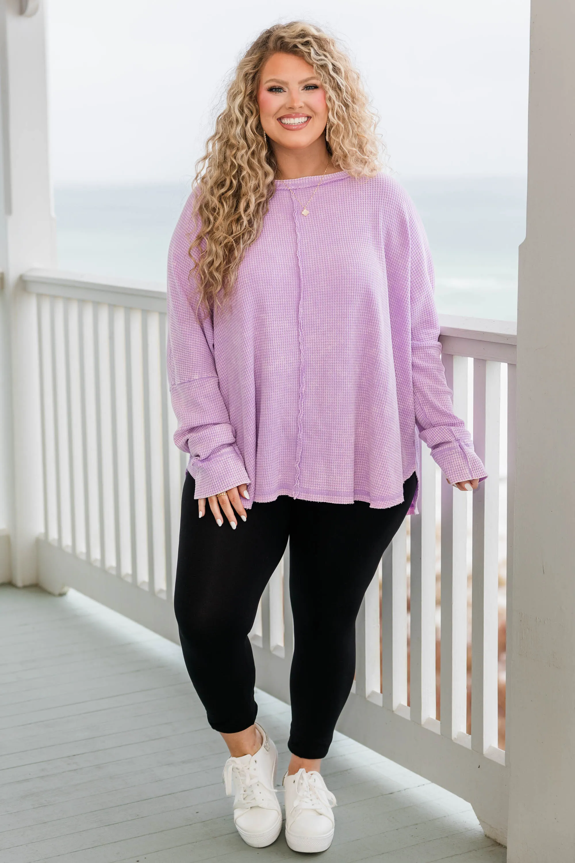 Waffle Pullover, Lavender - Buy Now