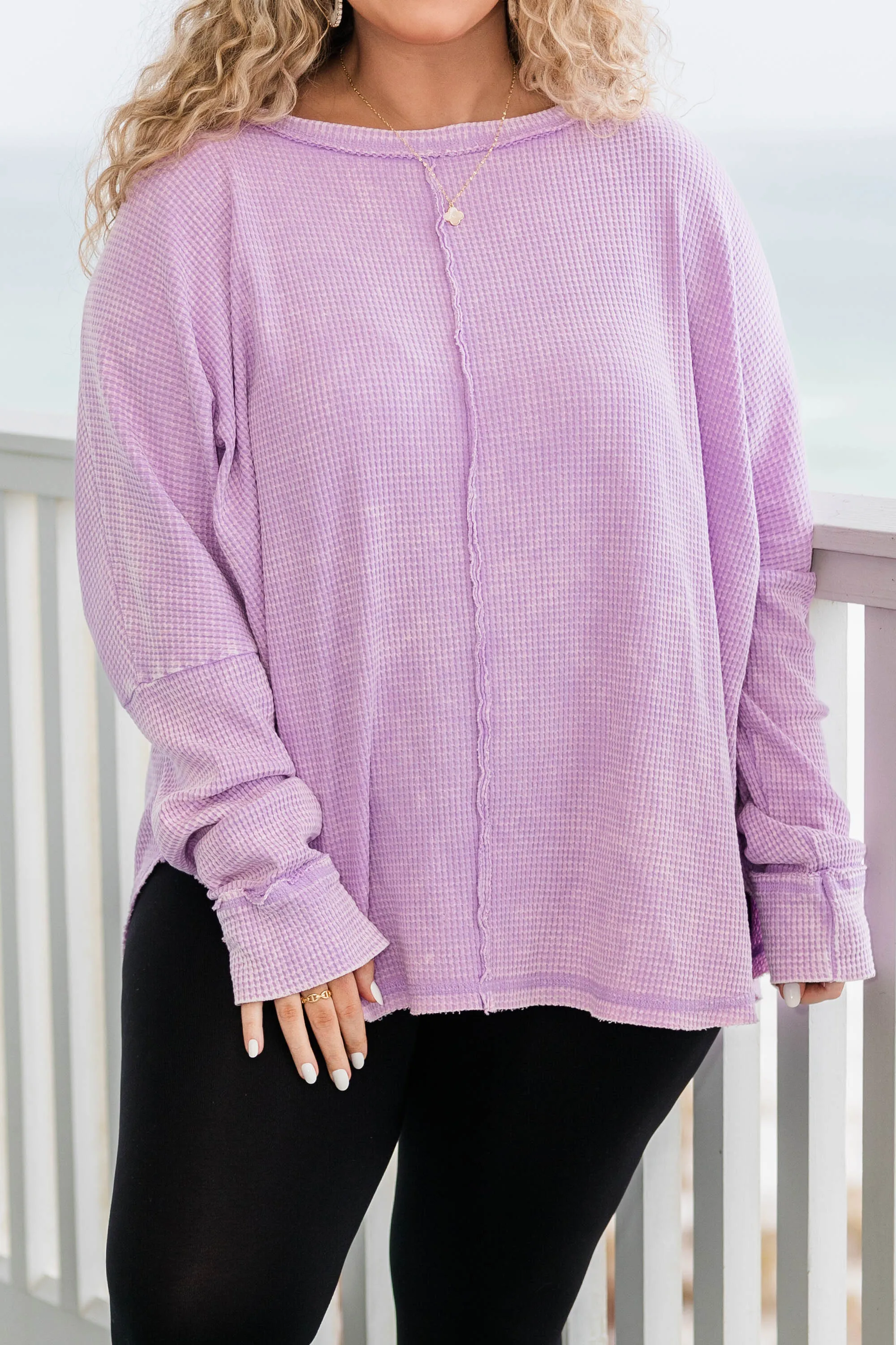 Waffle Pullover, Lavender - Buy Now