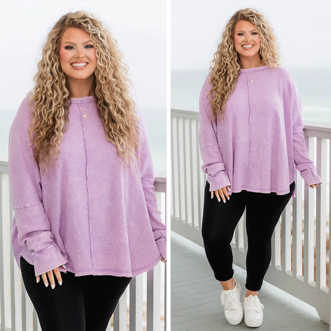 Waffle Pullover, Lavender - Buy Now