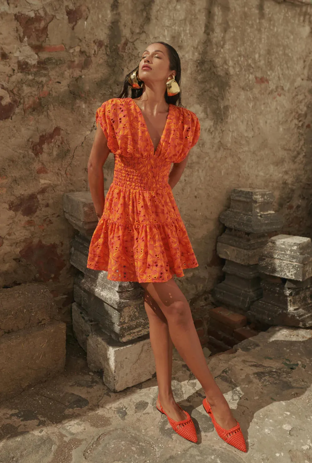 Waimari Frida Dress - Orange