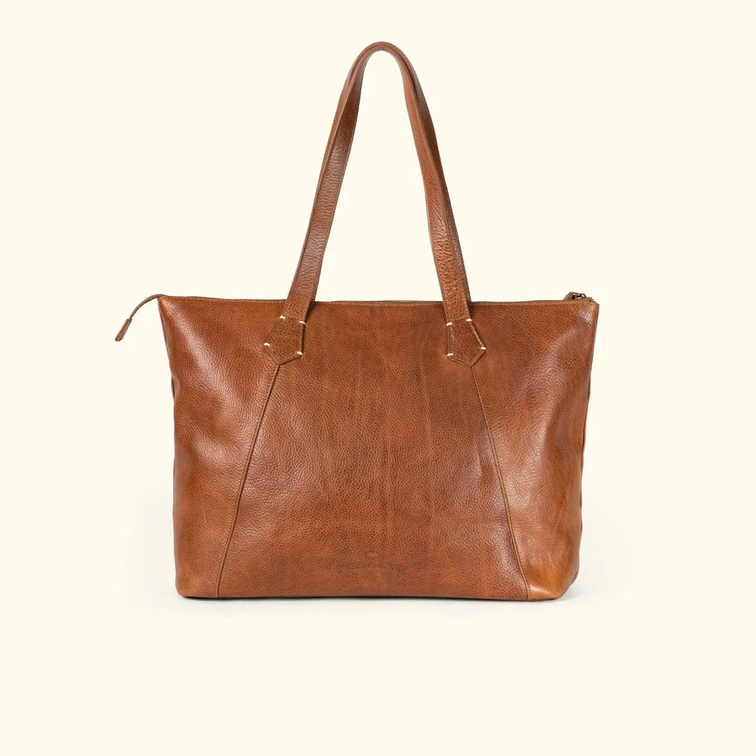 Walker Leather Tote Bag | Rustic Tan