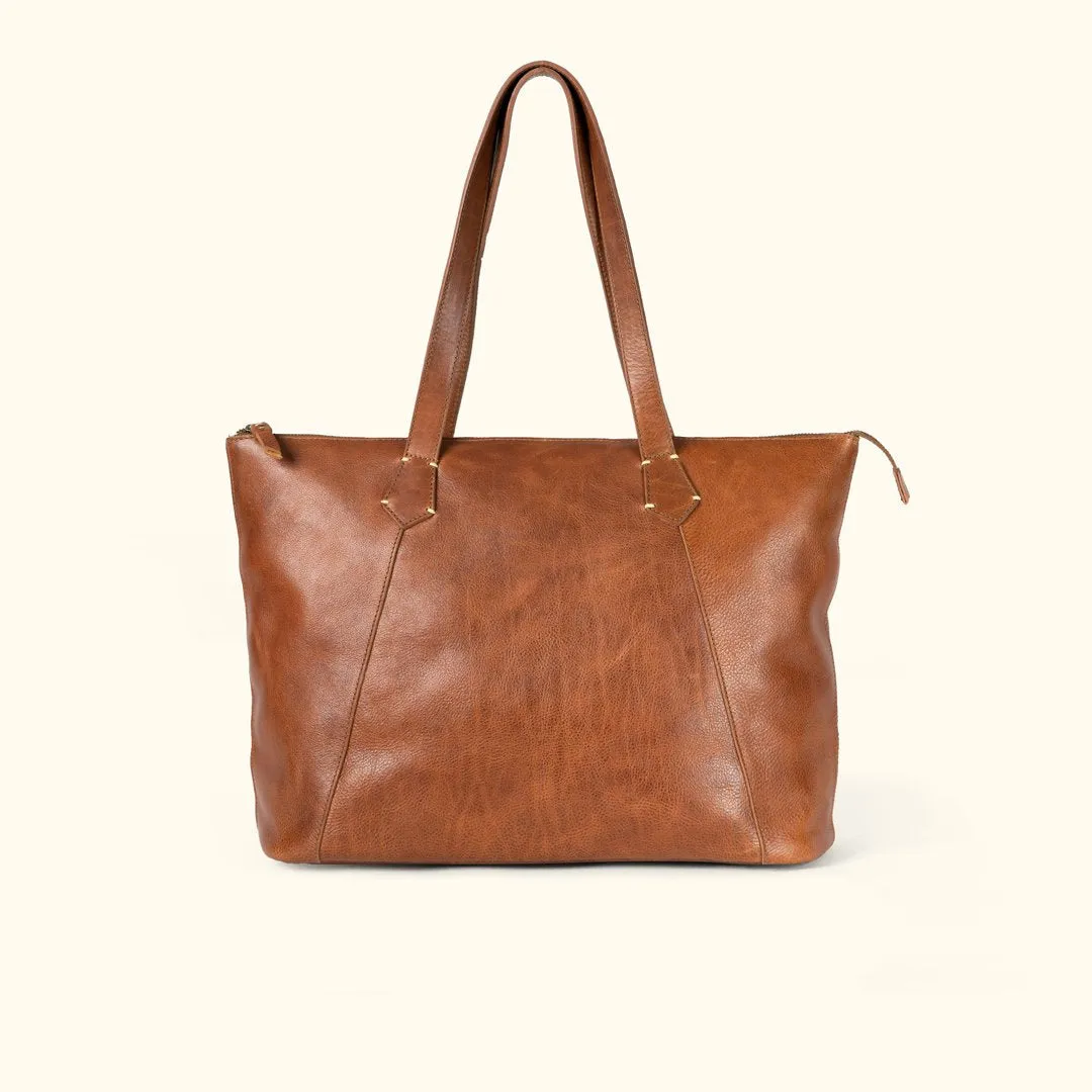 Walker Leather Tote Bag | Rustic Tan