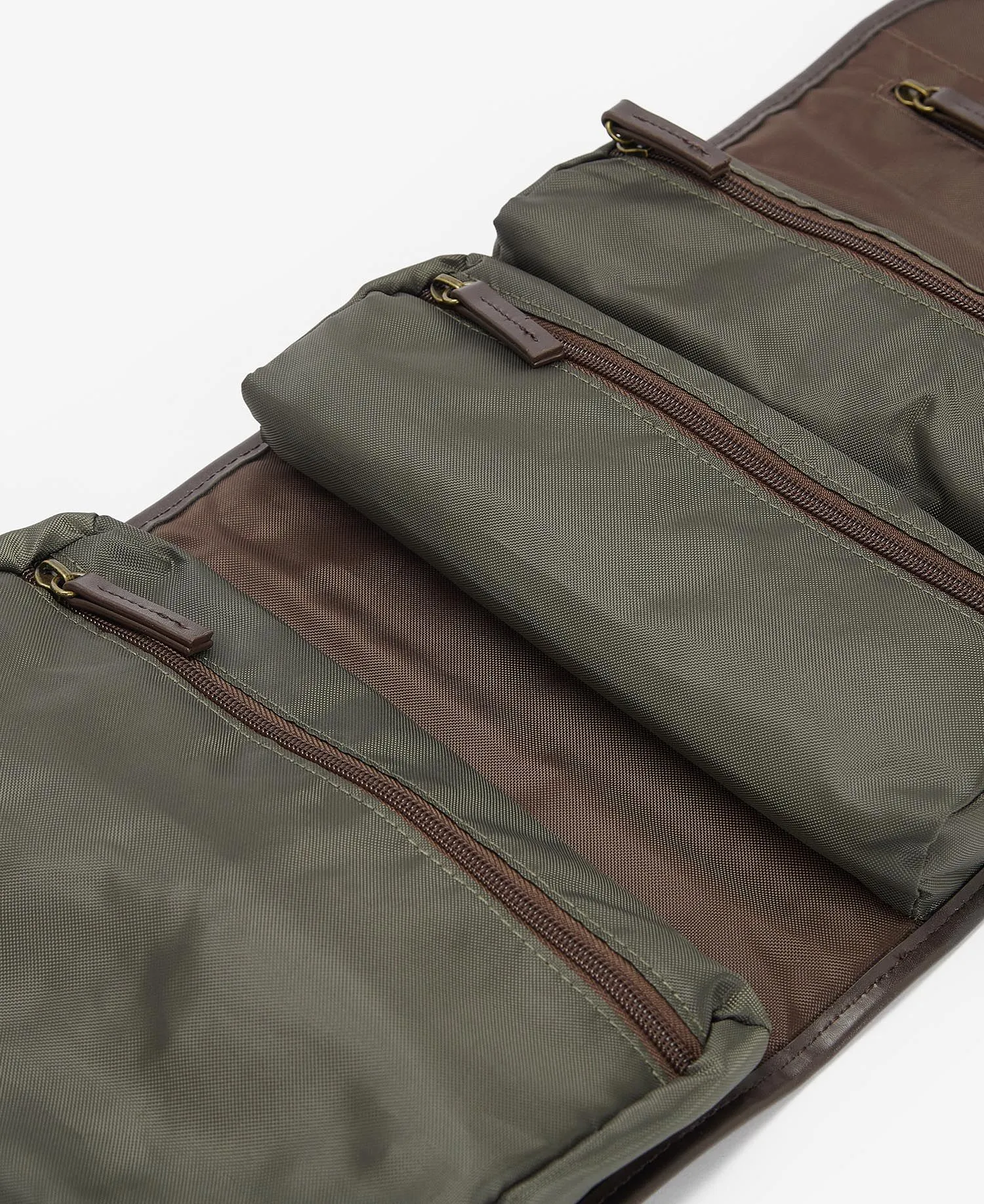 Waxed Canvas Men's Hanging Wash Bag by Barbour - Waterproof Toiletry Organizer