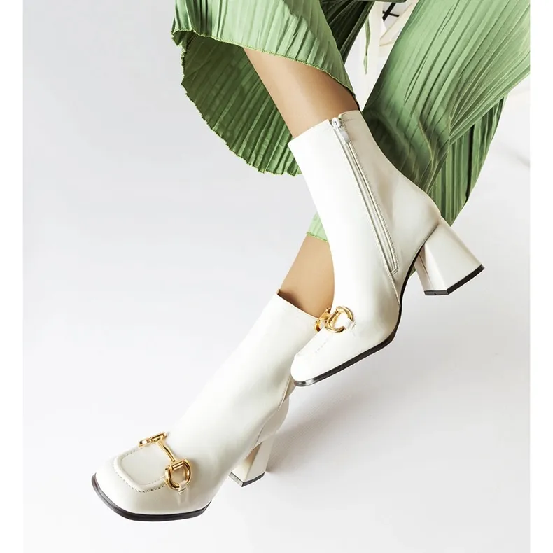 White ankle boots from Castione