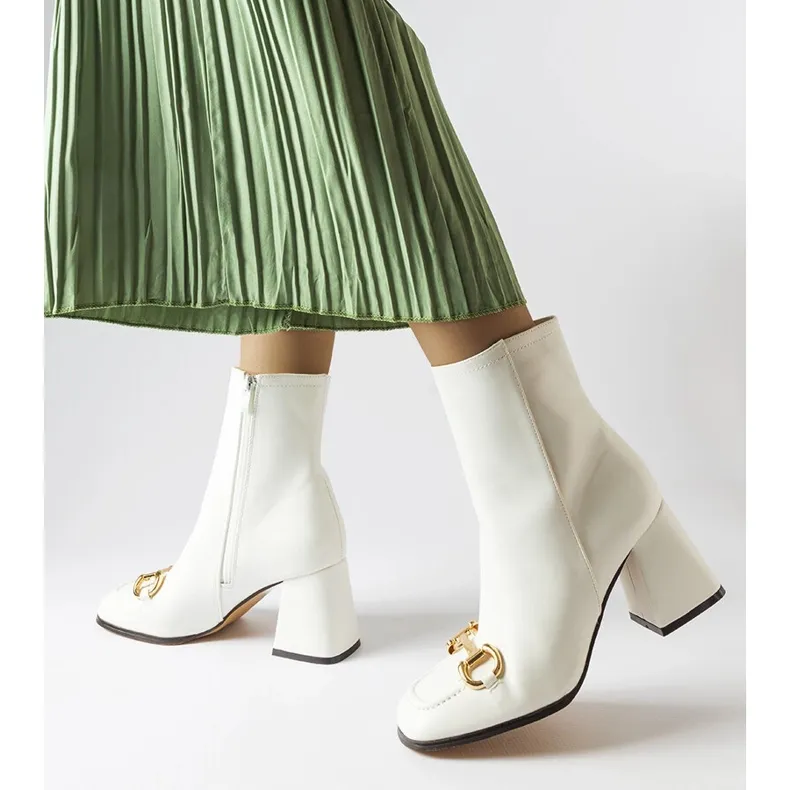 White ankle boots from Castione