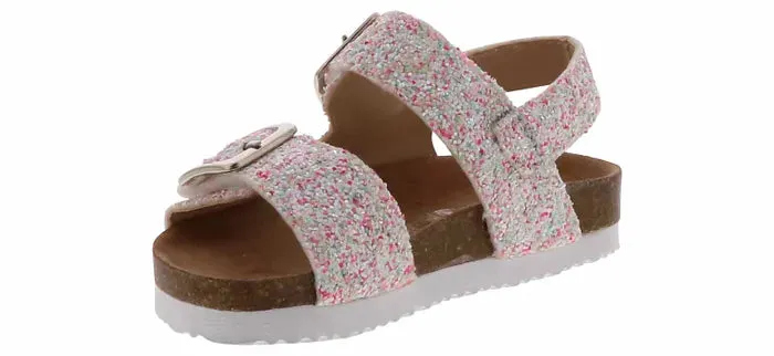 White Chunky Glitter Kid's Toddler Shoes - Lil Sasha